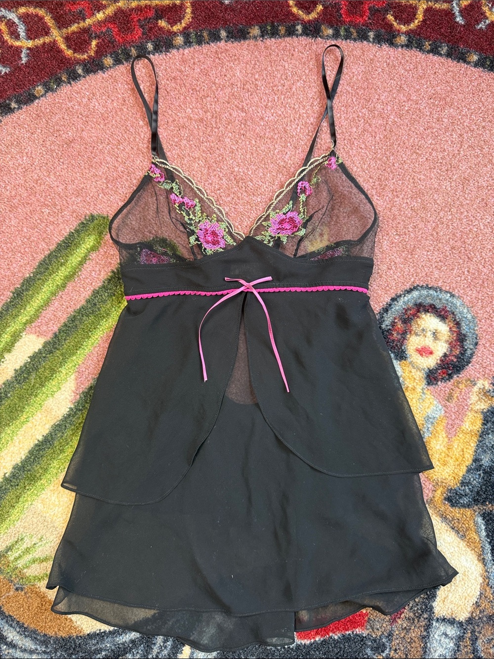 VICTORIA'S SECRET LINGERIE SHEER CAMI TANK TOP